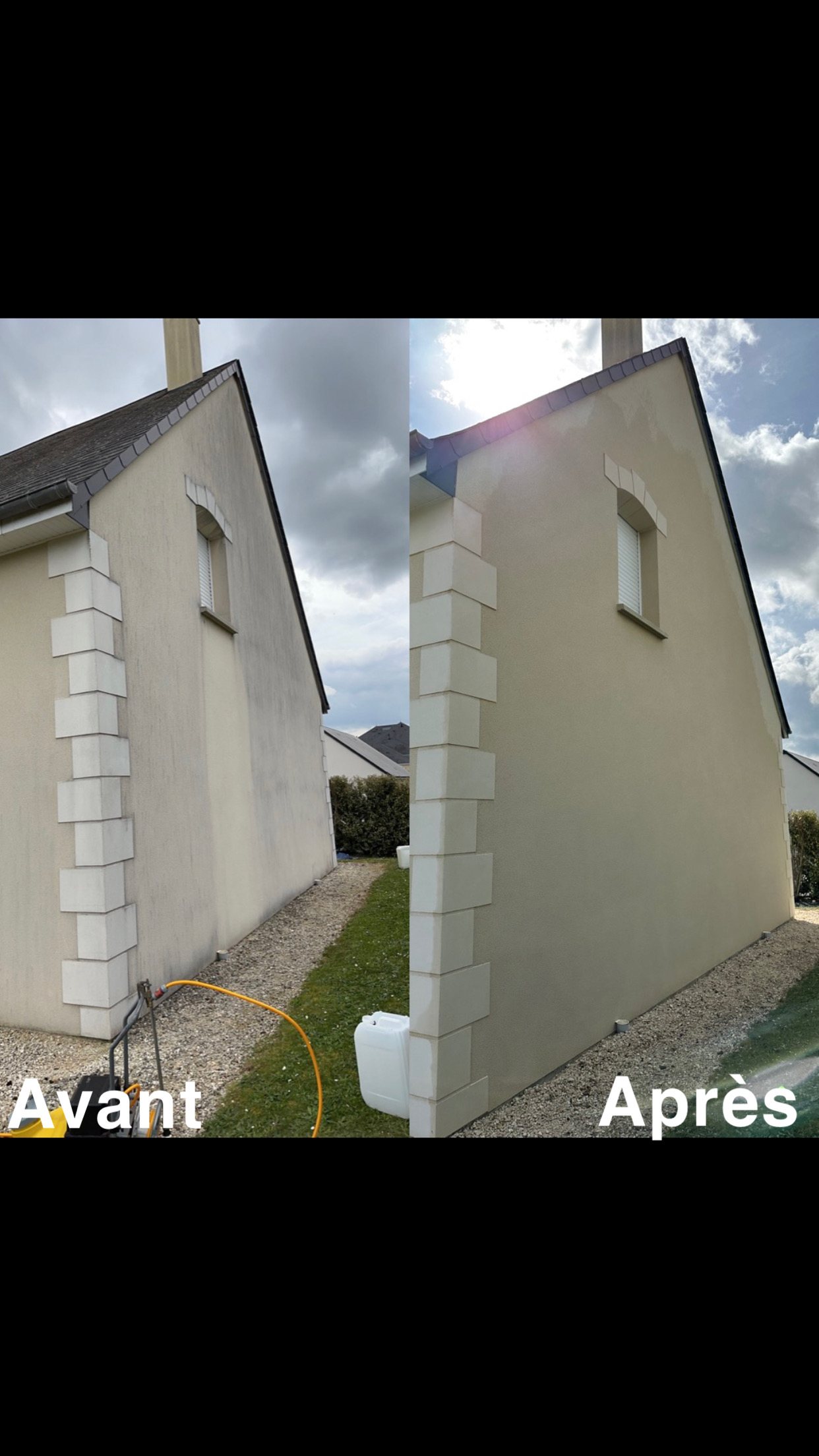 Nettoyage pignon avant après